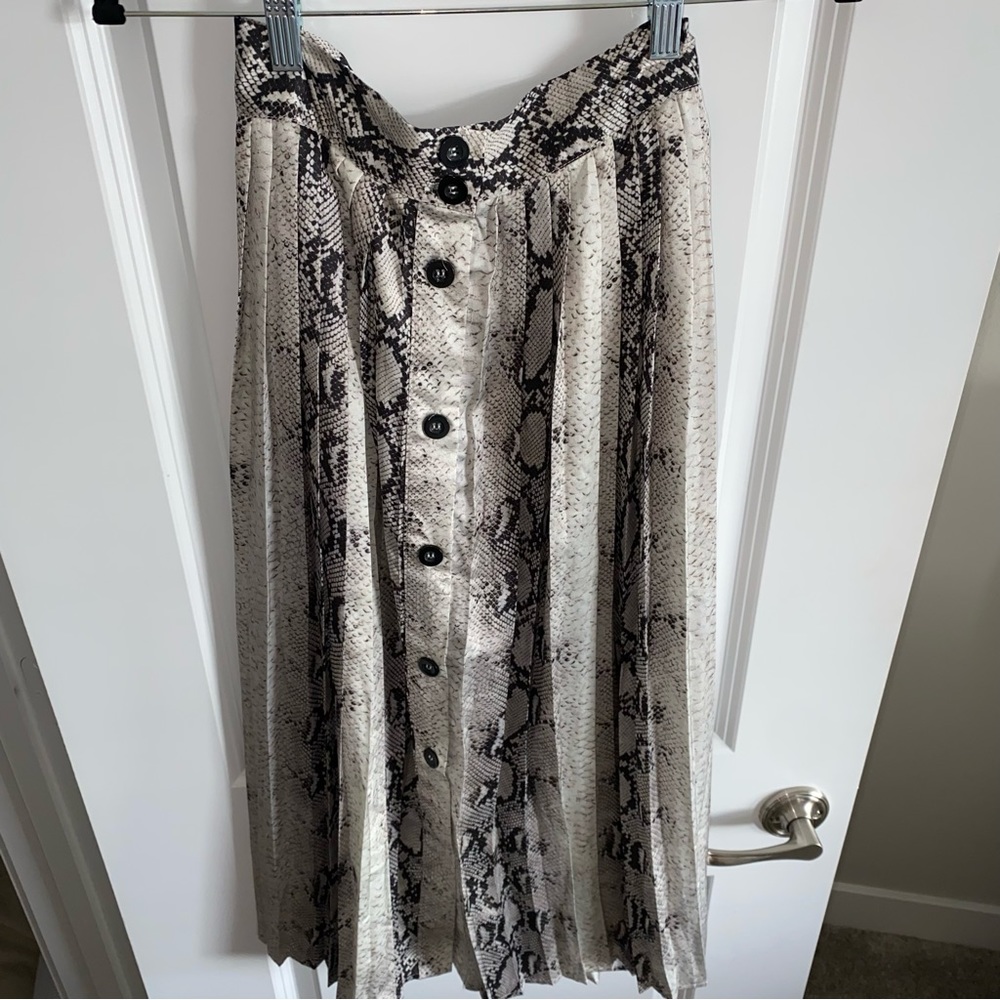 Satin snake skin button maxi skirt red dress boutique